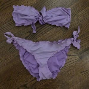 Pastel Purple scrunch bikini